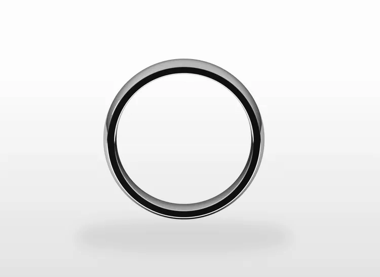 Sterling Silver Half Round Light Comfort Fit Classic Wedding Band