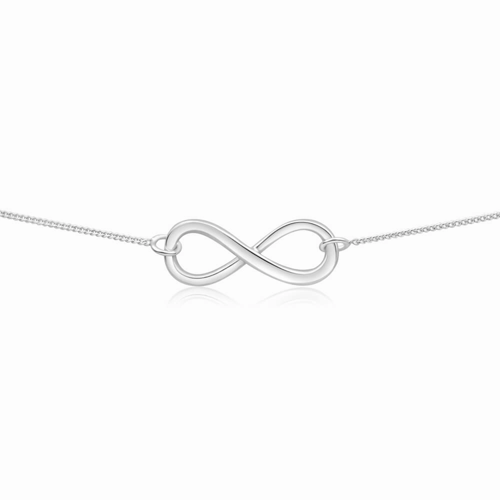 Sterling Silver Infinity Pendant With 45cm Chain