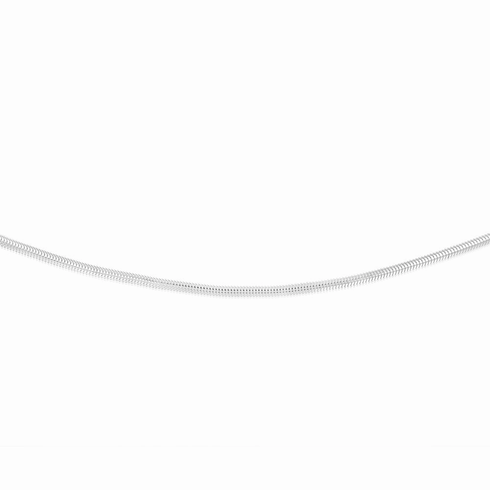 Sterling Silver Oval Snake 37 5cm Chain