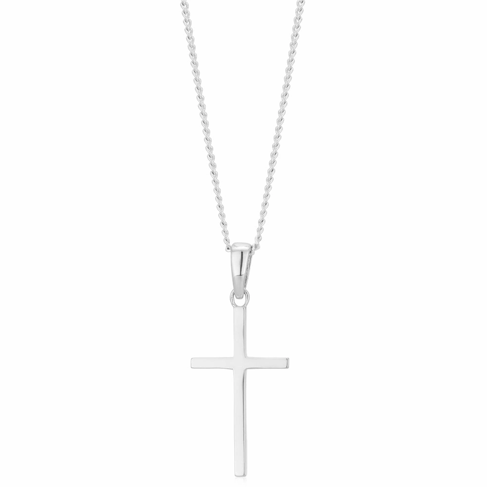 Sterling Silver Plain Cross 25mm Religious Pendant