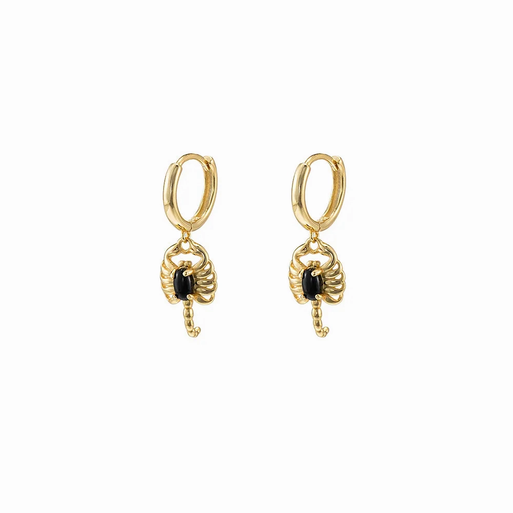 Sterling Silver Scorpion Huggie Earrings
