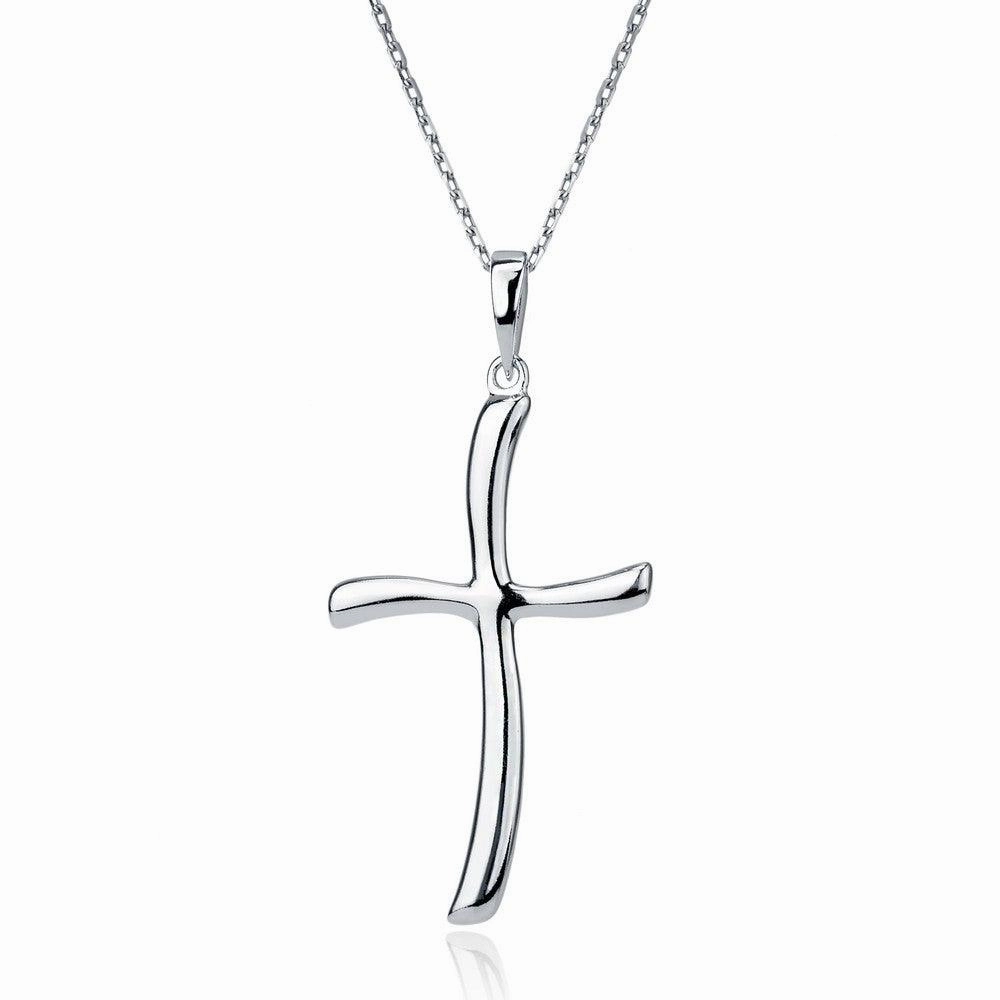 Sterling Silver Thin Cross Pendant