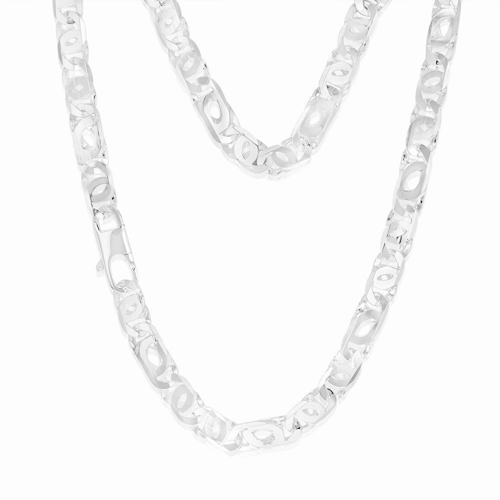 Sterling Silver Tiger Eye 200 Gauge 50cm Chain