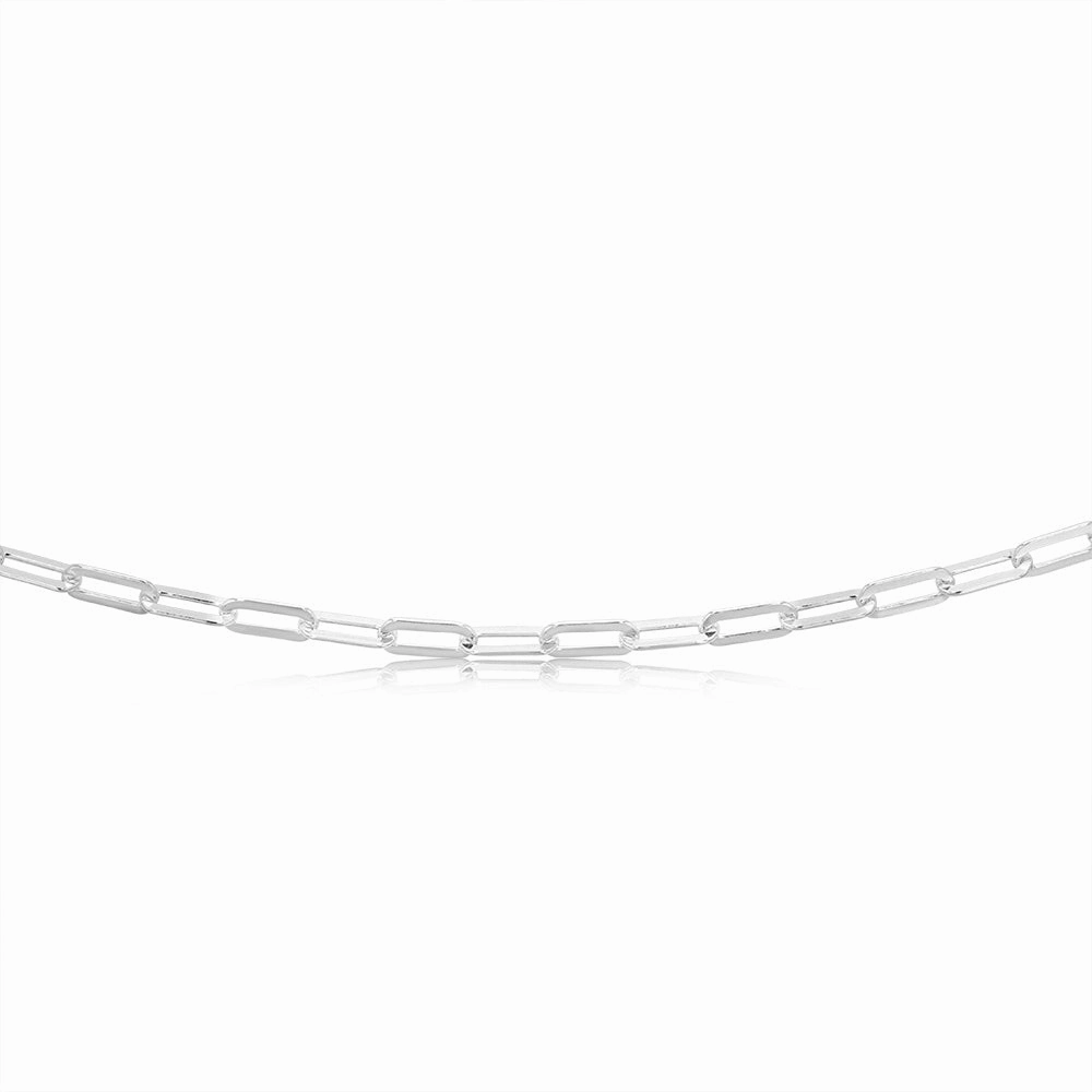 Sterling Silver Toggle Bar Paperclip 45cm Chain