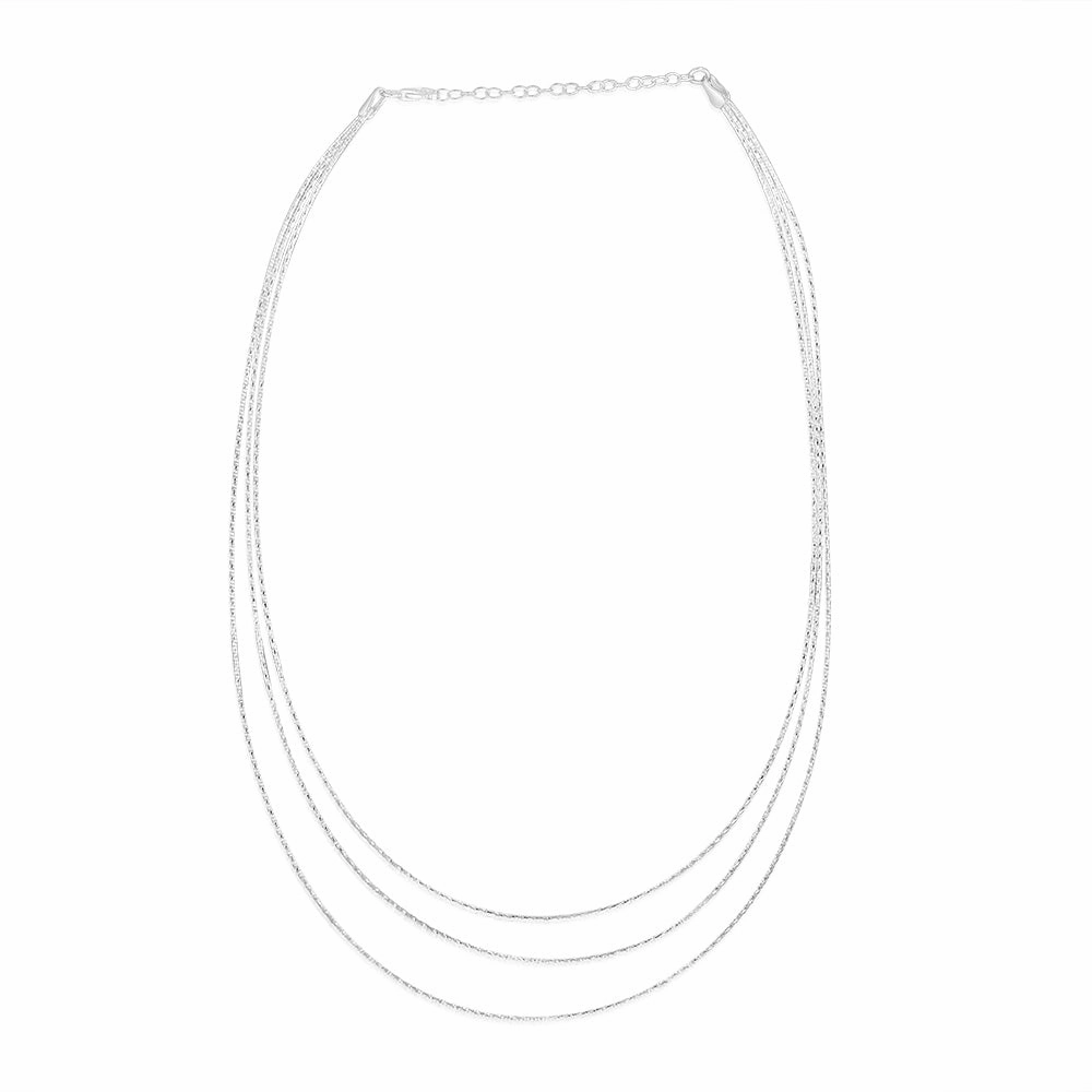 Sterling Silver Triple Layer 40 5cm Chain