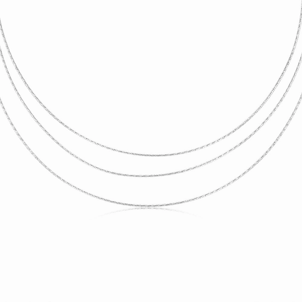 Sterling Silver Triple Layer 40 5cm Chain