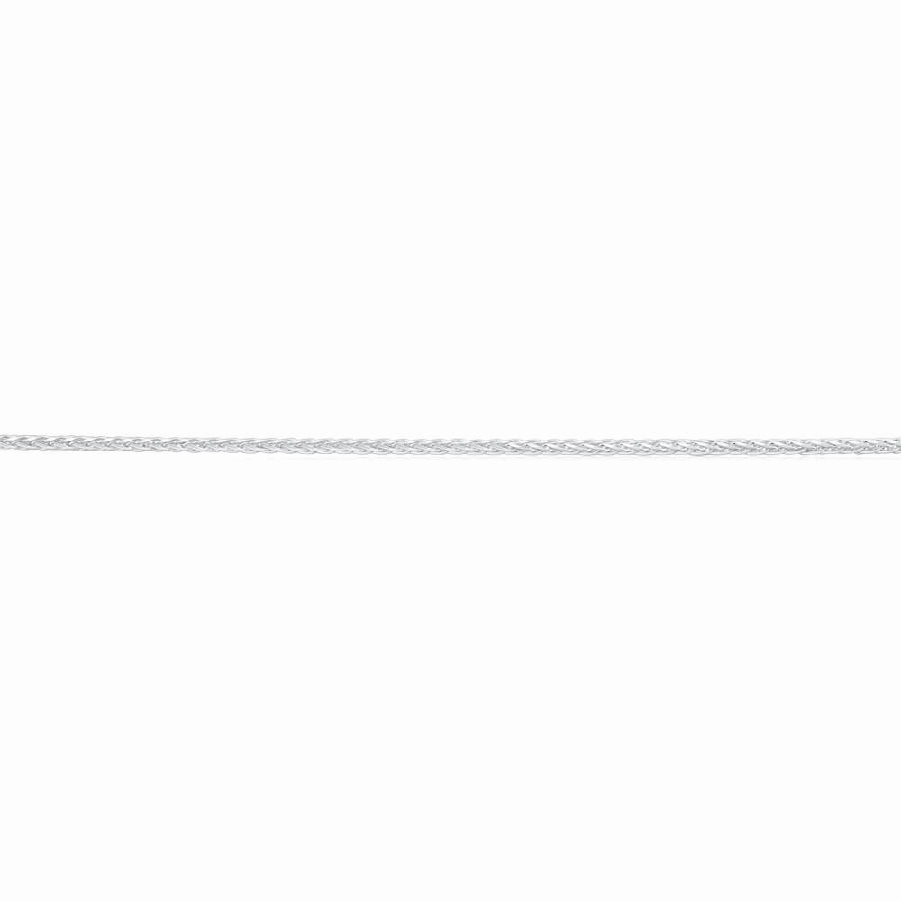 Sterling Silver Wheat Adjustable Heart Drop Chain 55cm