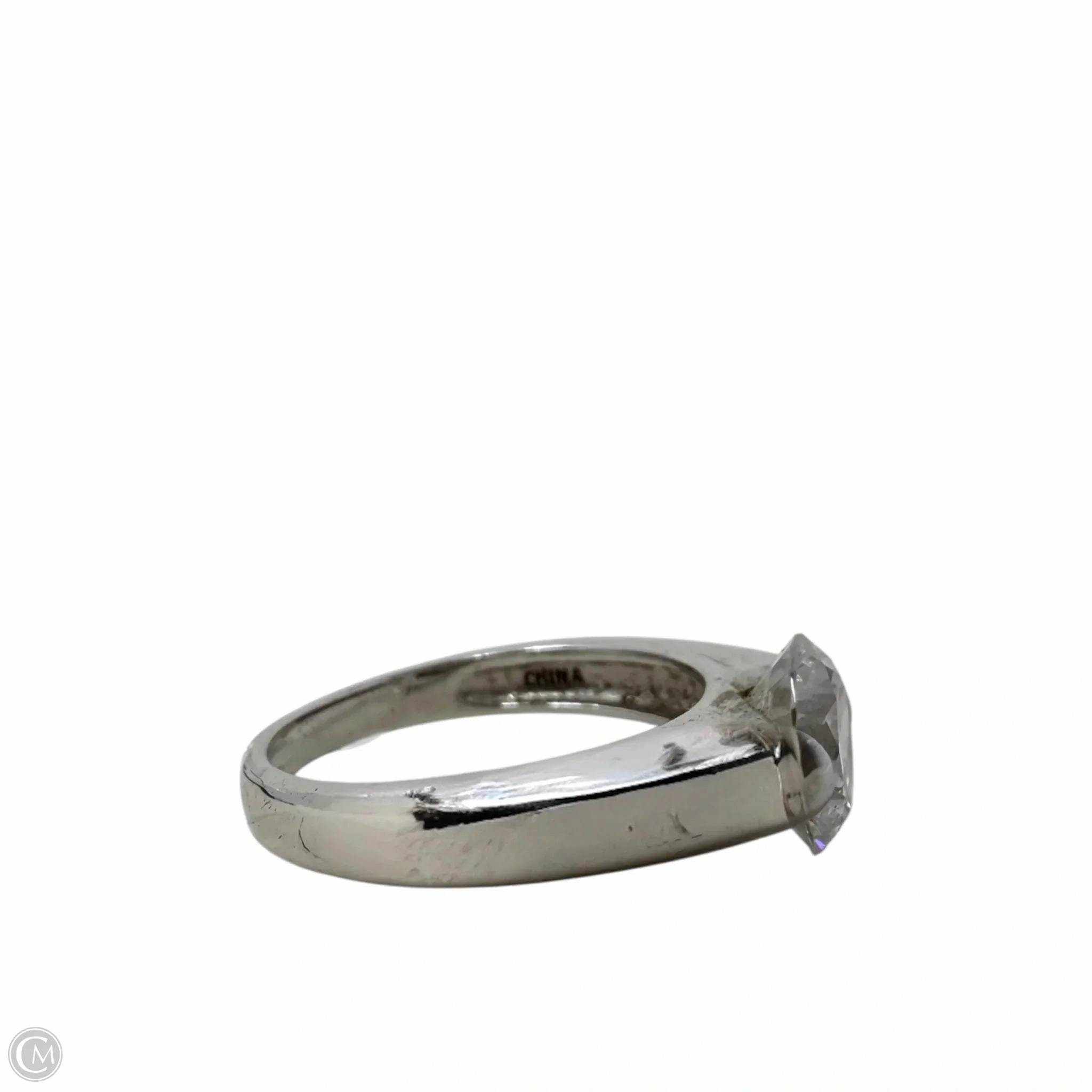 Sterling Siver CZ Solitaire Ring, Size: 7