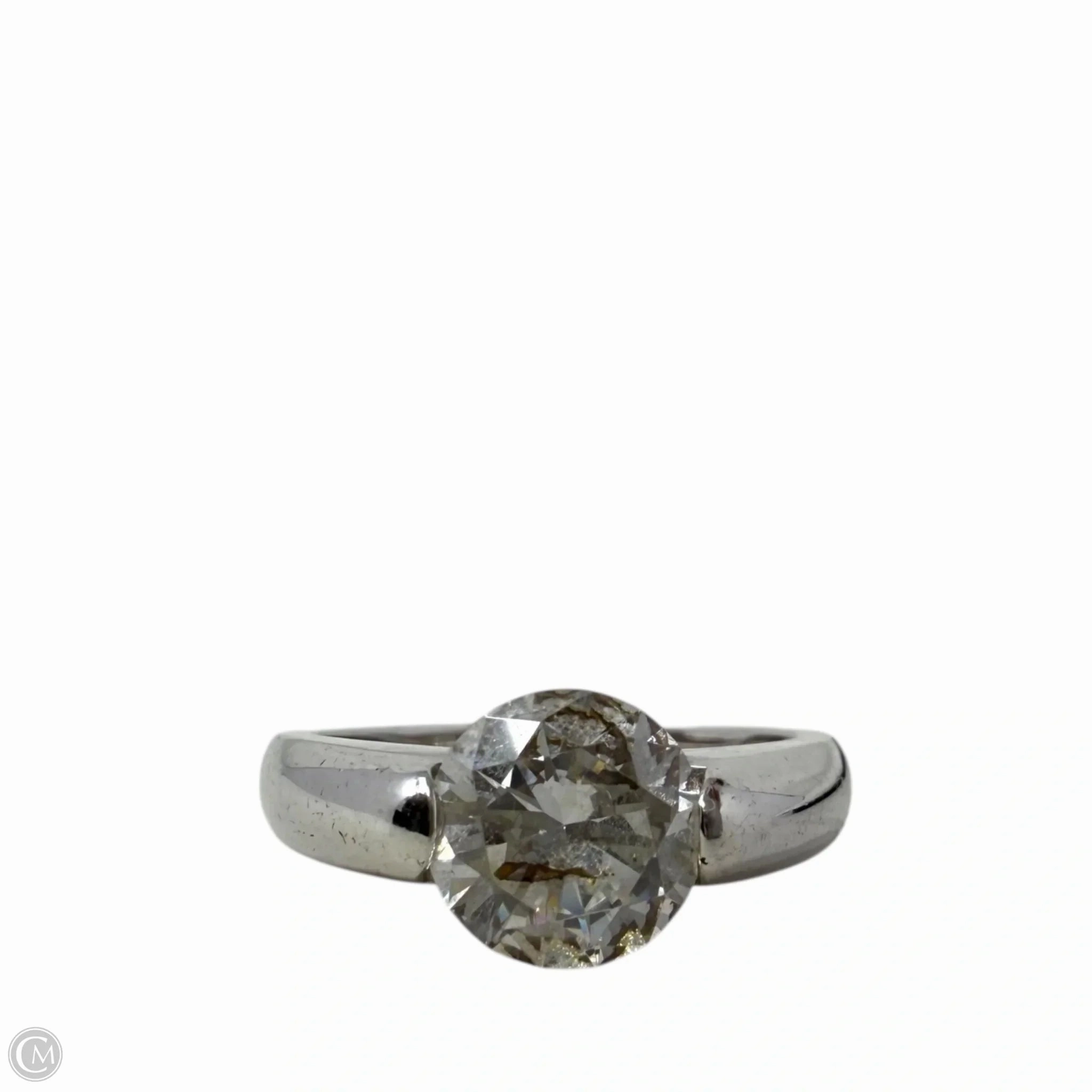 Sterling Siver CZ Solitaire Ring, Size: 7