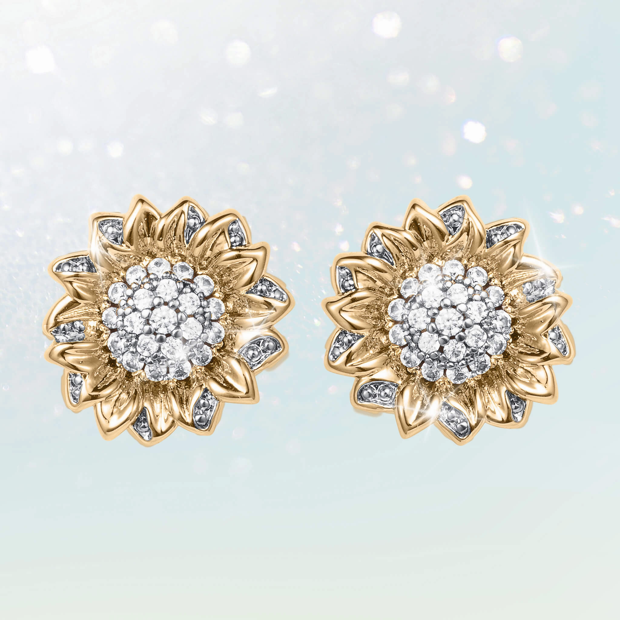 Sunlit Sunflower Trio Earrings