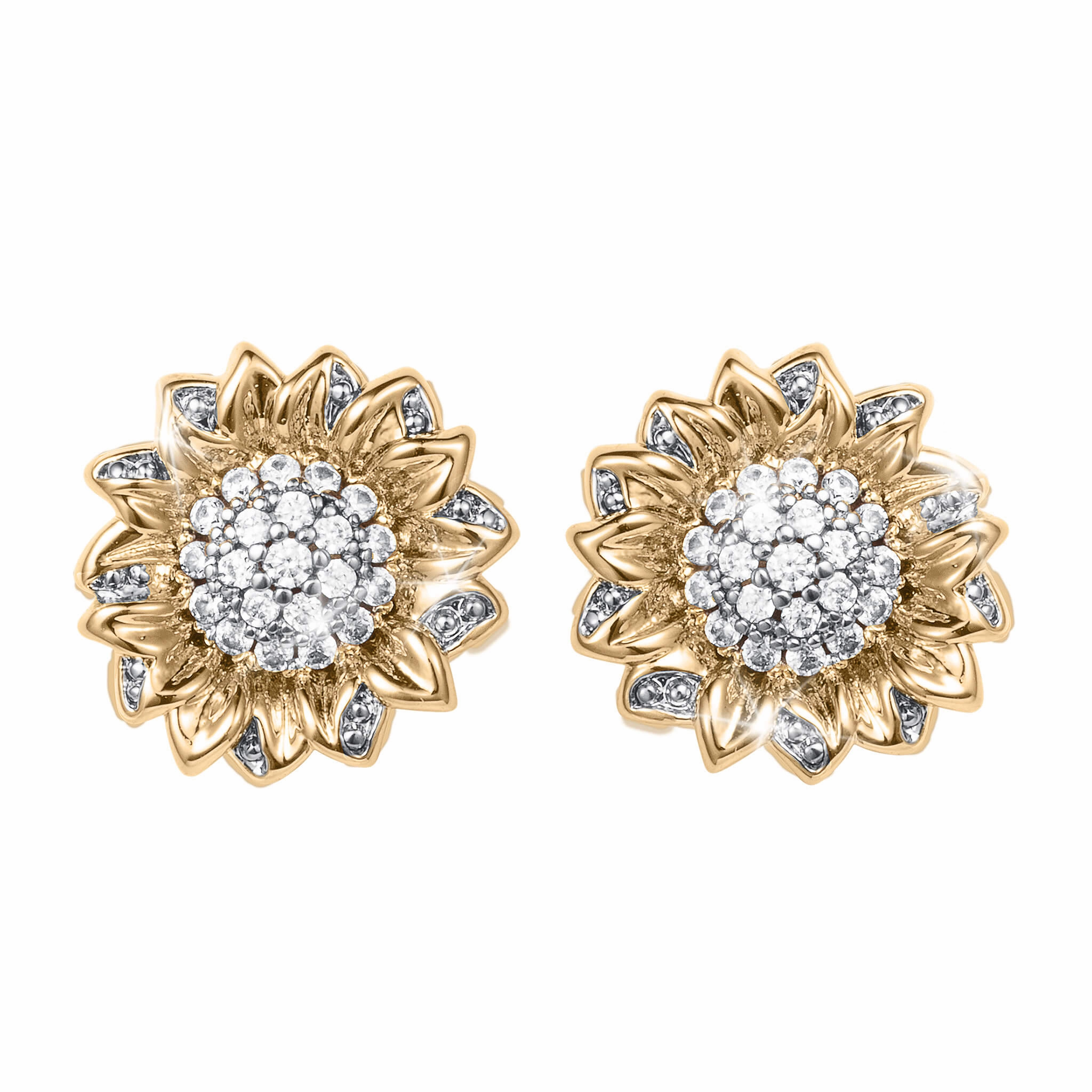 Sunlit Sunflower Trio Earrings