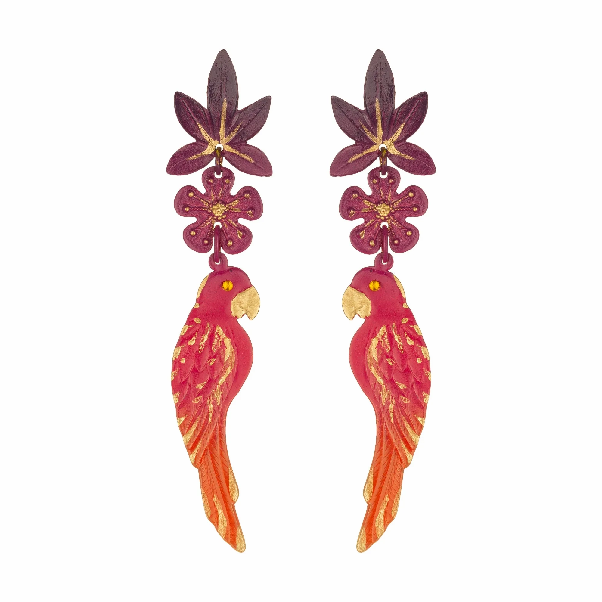 Sunset Macaw Earrings