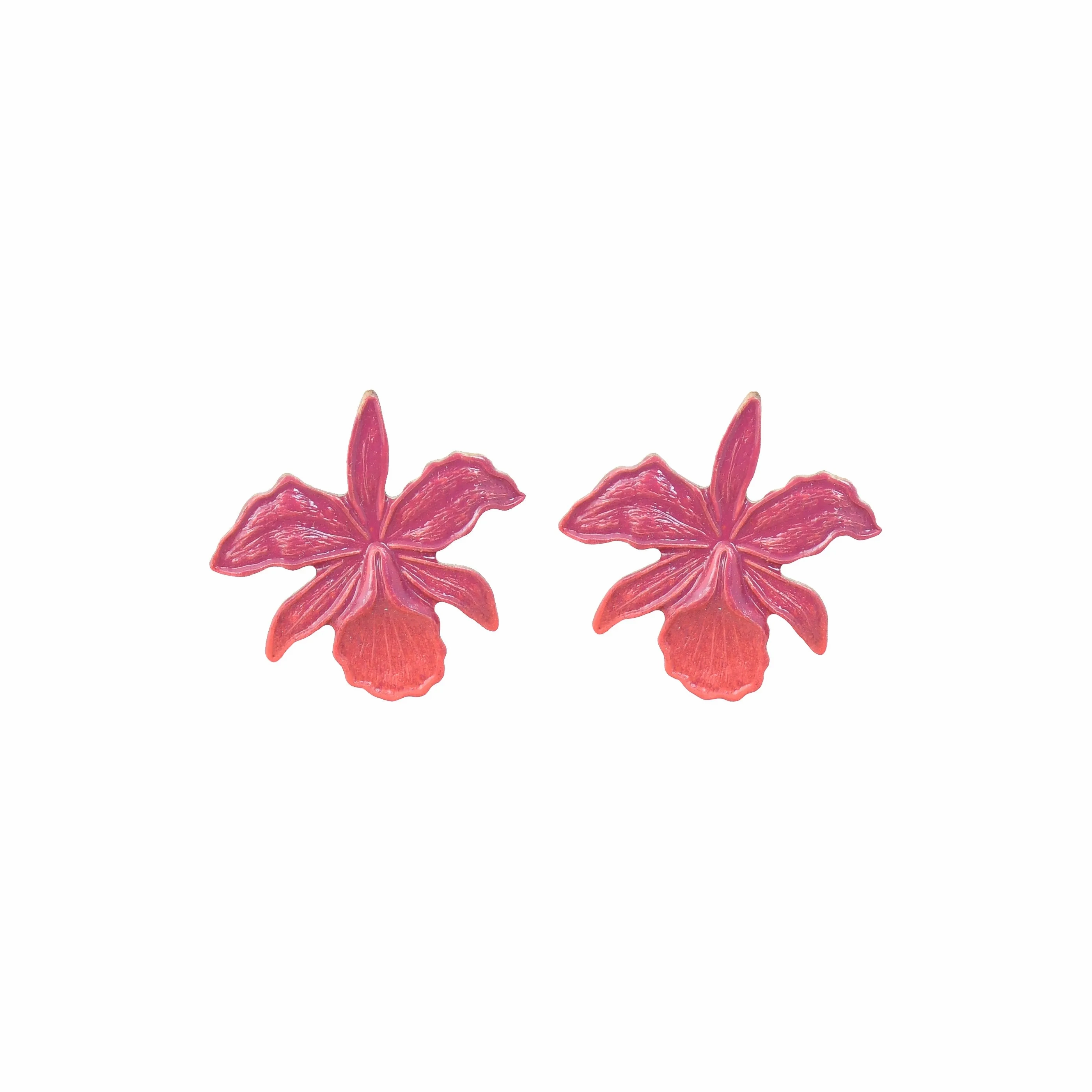 Sunset Orchid Studs