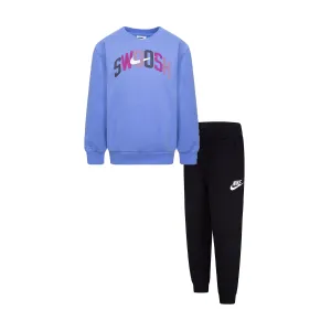 Swoosh Fleece Crew Set - Kids Clothing_Nike