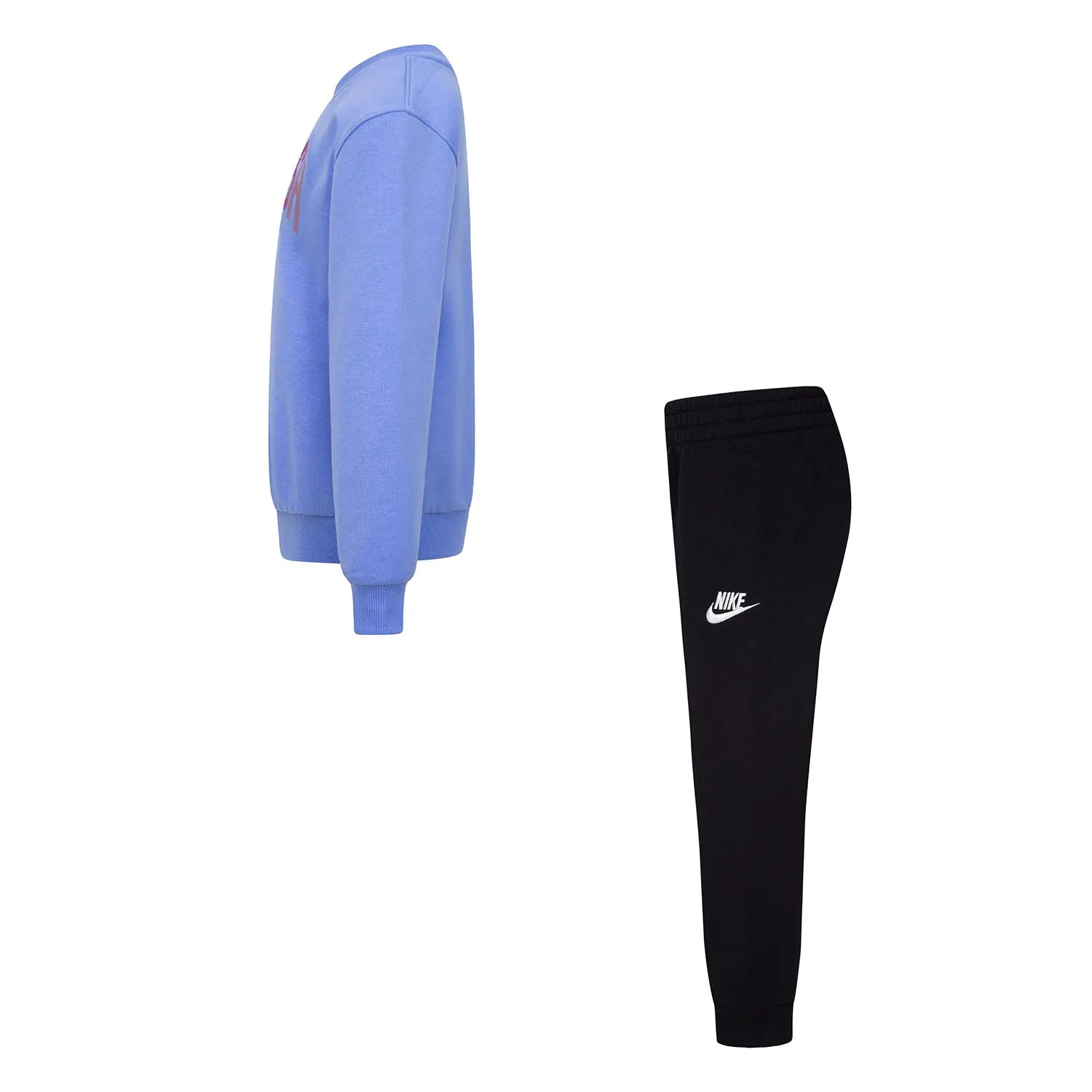 Swoosh Fleece Crew Set - Kids Clothing_Nike