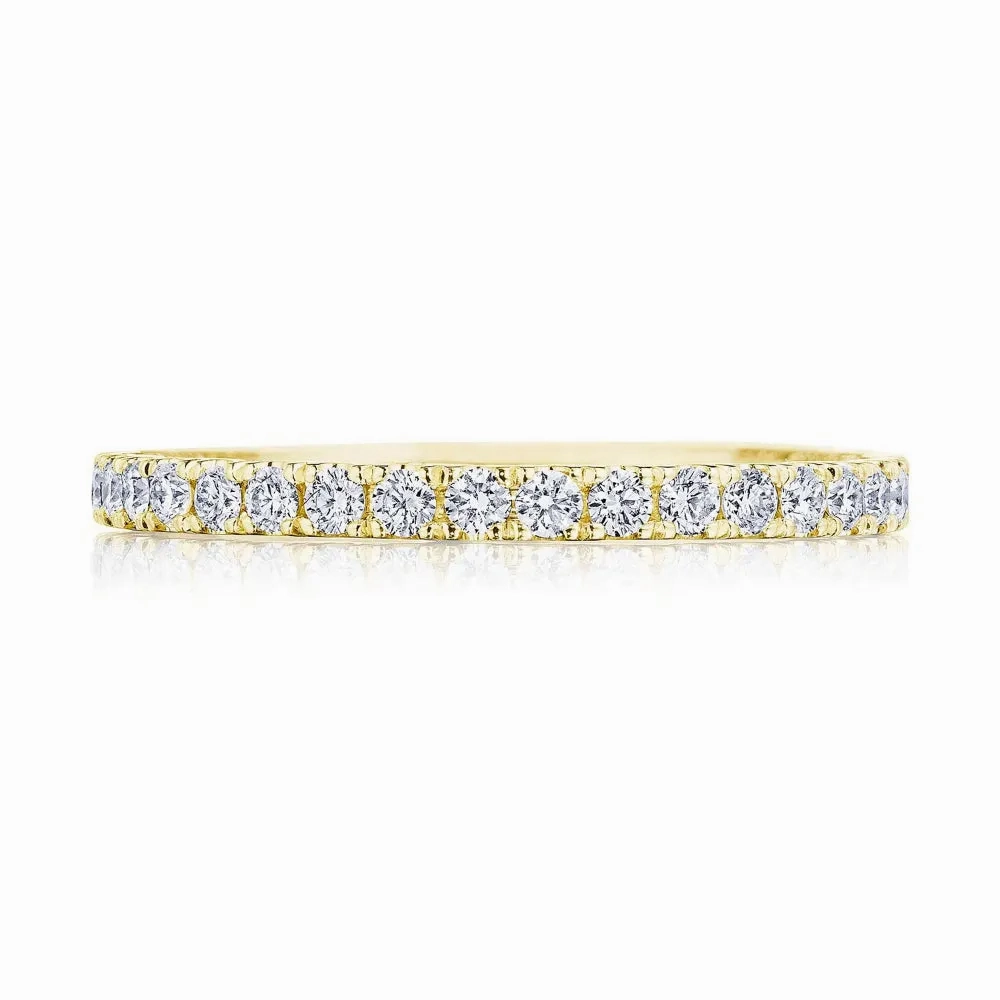 Tacori 14k Coastal Crescent French Pave Diamond Wedding Band