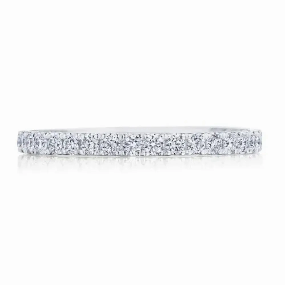 Tacori 14k Coastal Crescent French Pave Diamond Wedding Band