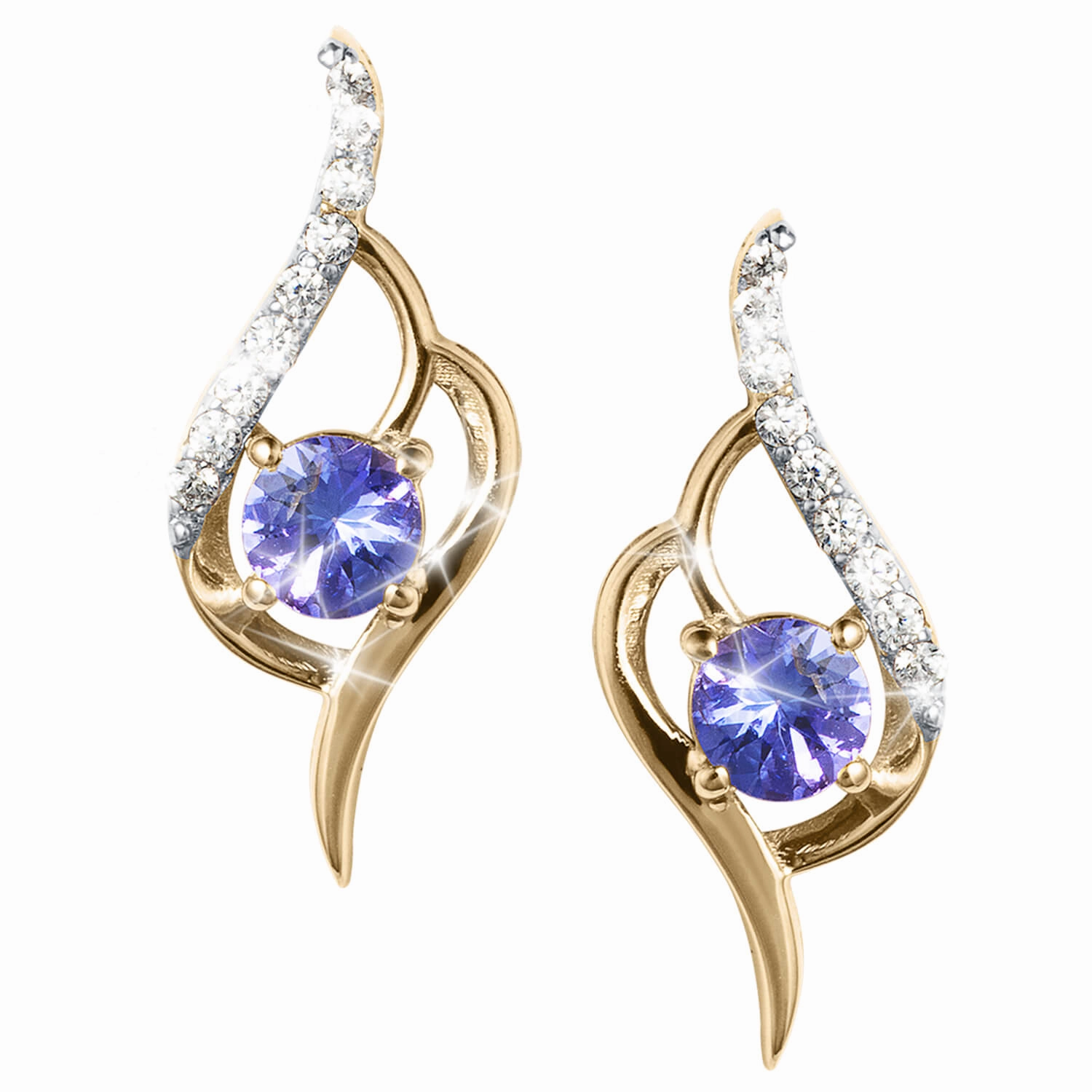 Tanzanite Twist Earrings