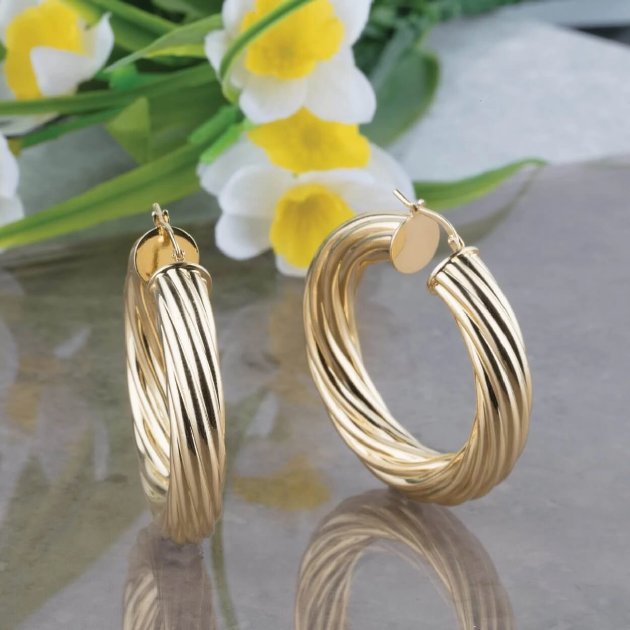 Tesoro Twisted Creole Earrings