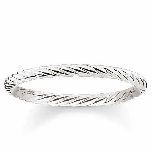 Thomas Sabo Glam And Soul Sterling Silver Cord Look Ring D
