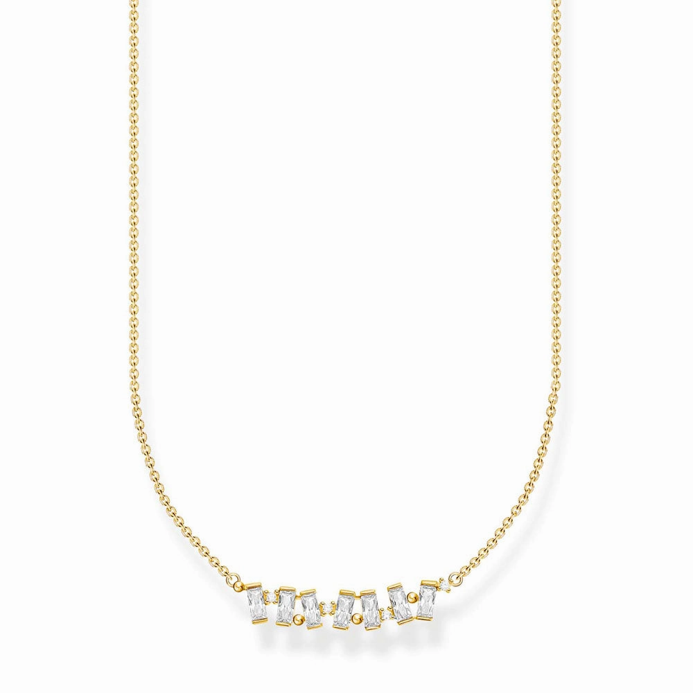 Thomas Sabo Gold Plated Sterling Silver Dancing Cubic Zirconia 38-42 cm Chain