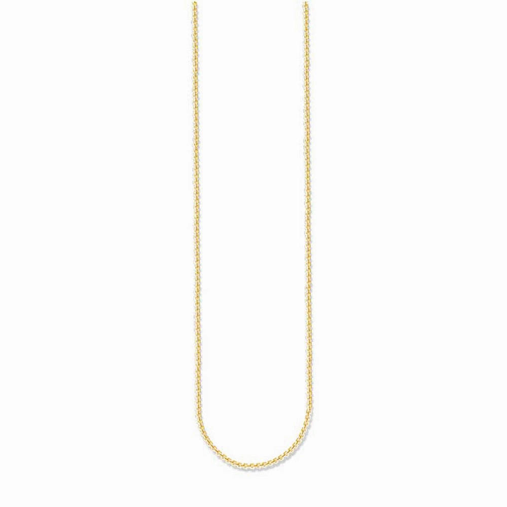 Thomas Sabo Gold Plated Sterling Silver Fine Link 45-50cm Chain