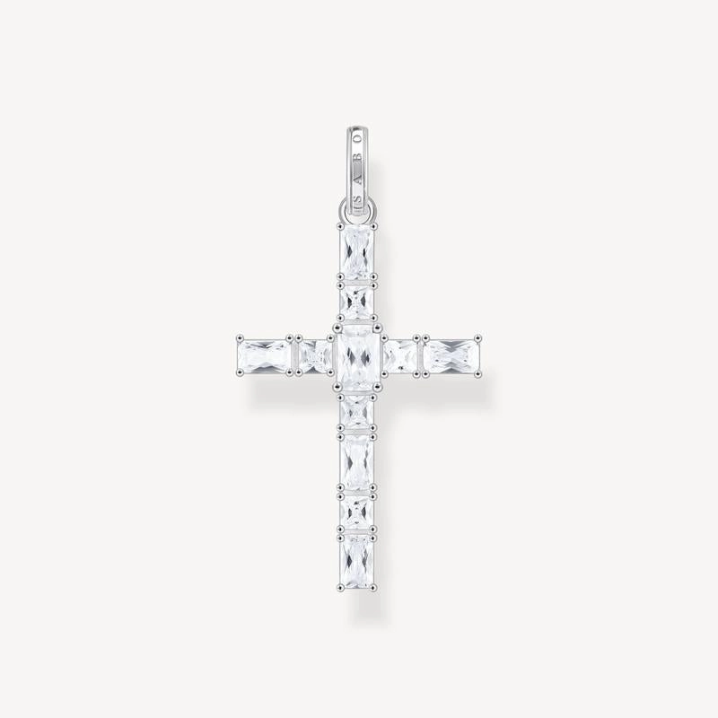 Thomas Sabo Silver Cross Pendant with White Zirconia