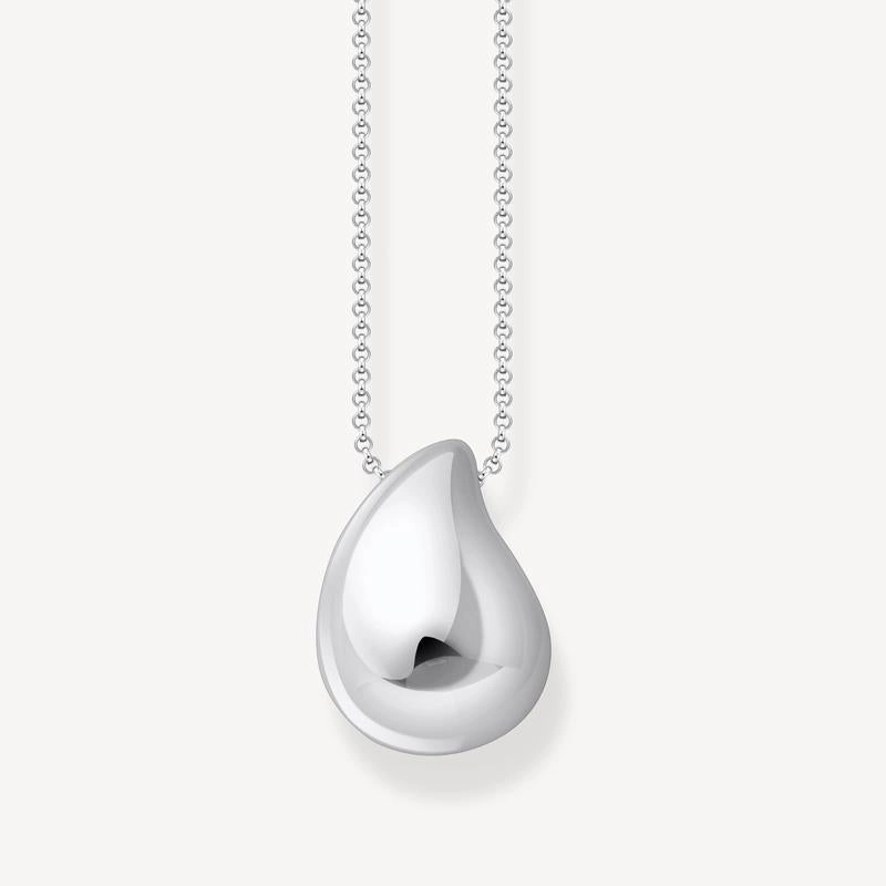 Thomas Sabo Silver Necklace with Pendant in Organic Drop-shape