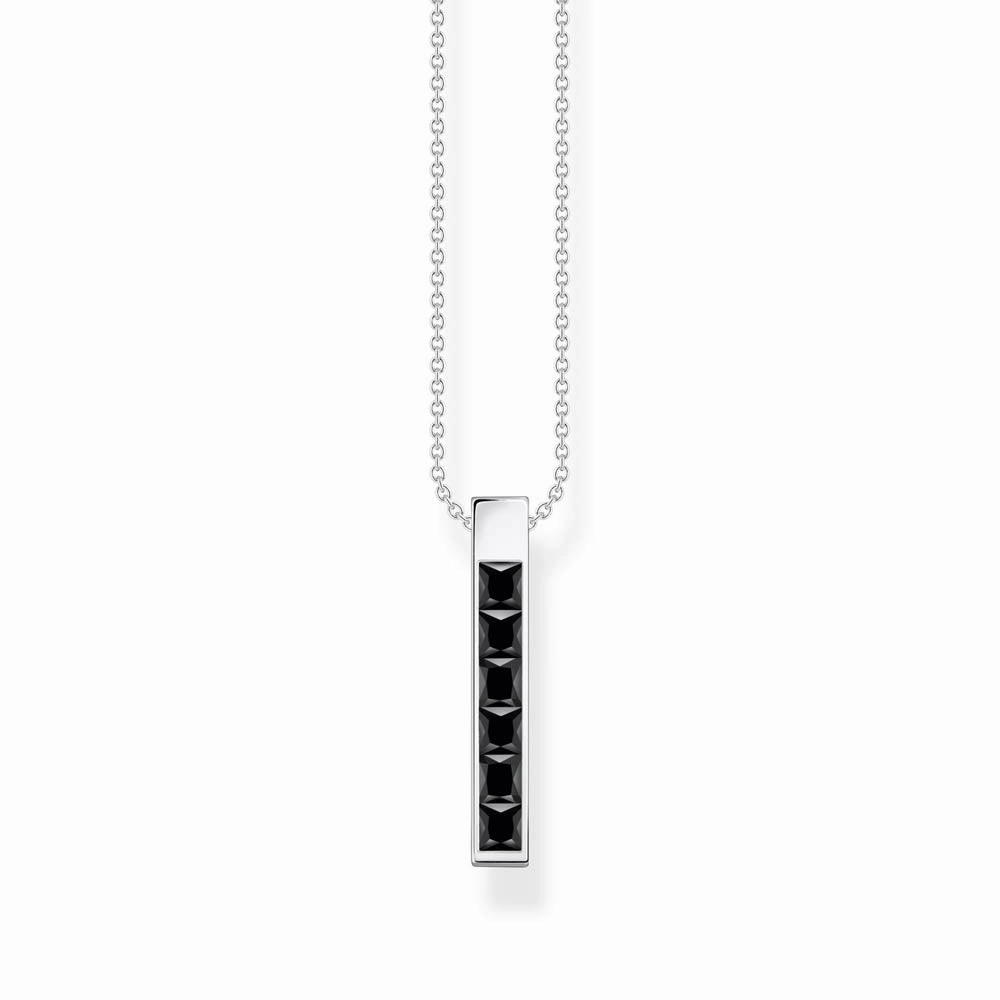 Thomas Sabo Sterling Silver Heritage Black Engraved 40cm Chain