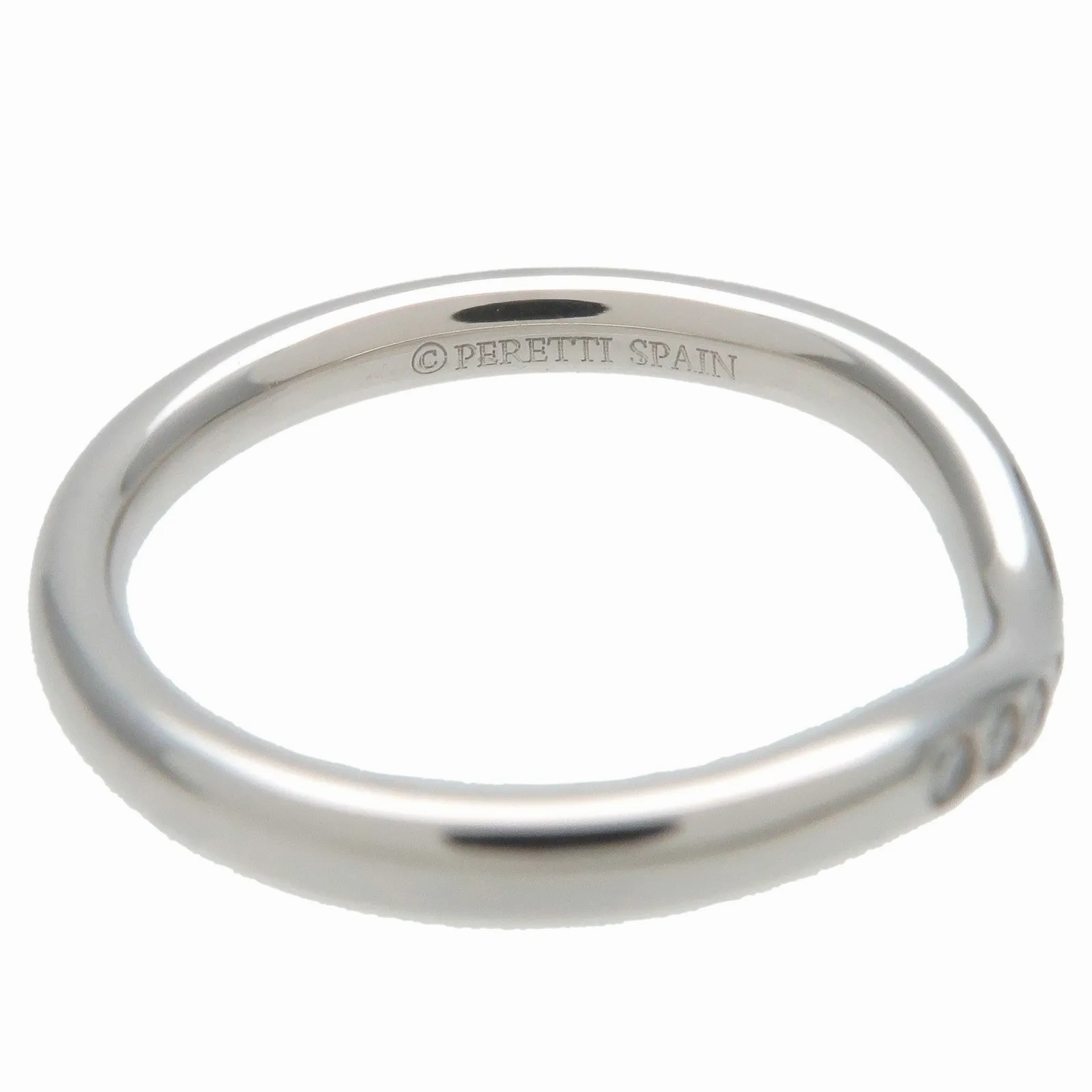 Tiffany&amp;Co. Carved Band Ring 9P Diamonds PT950 EU46.5 US3.5-4 HK8 Used