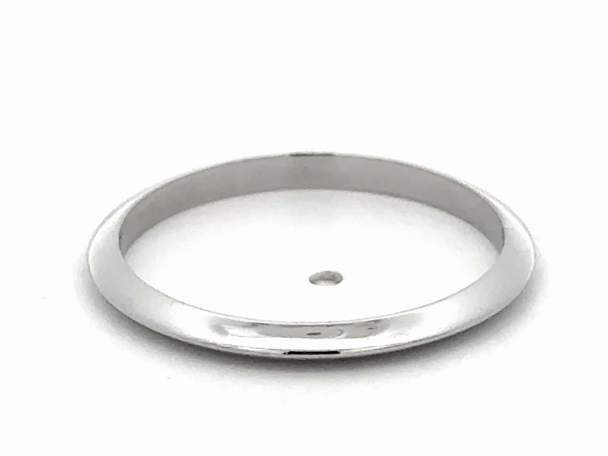 Tiffany &amp; Co. Knife Edge Platinum Wedding Band Ring, 2 mm, size 8