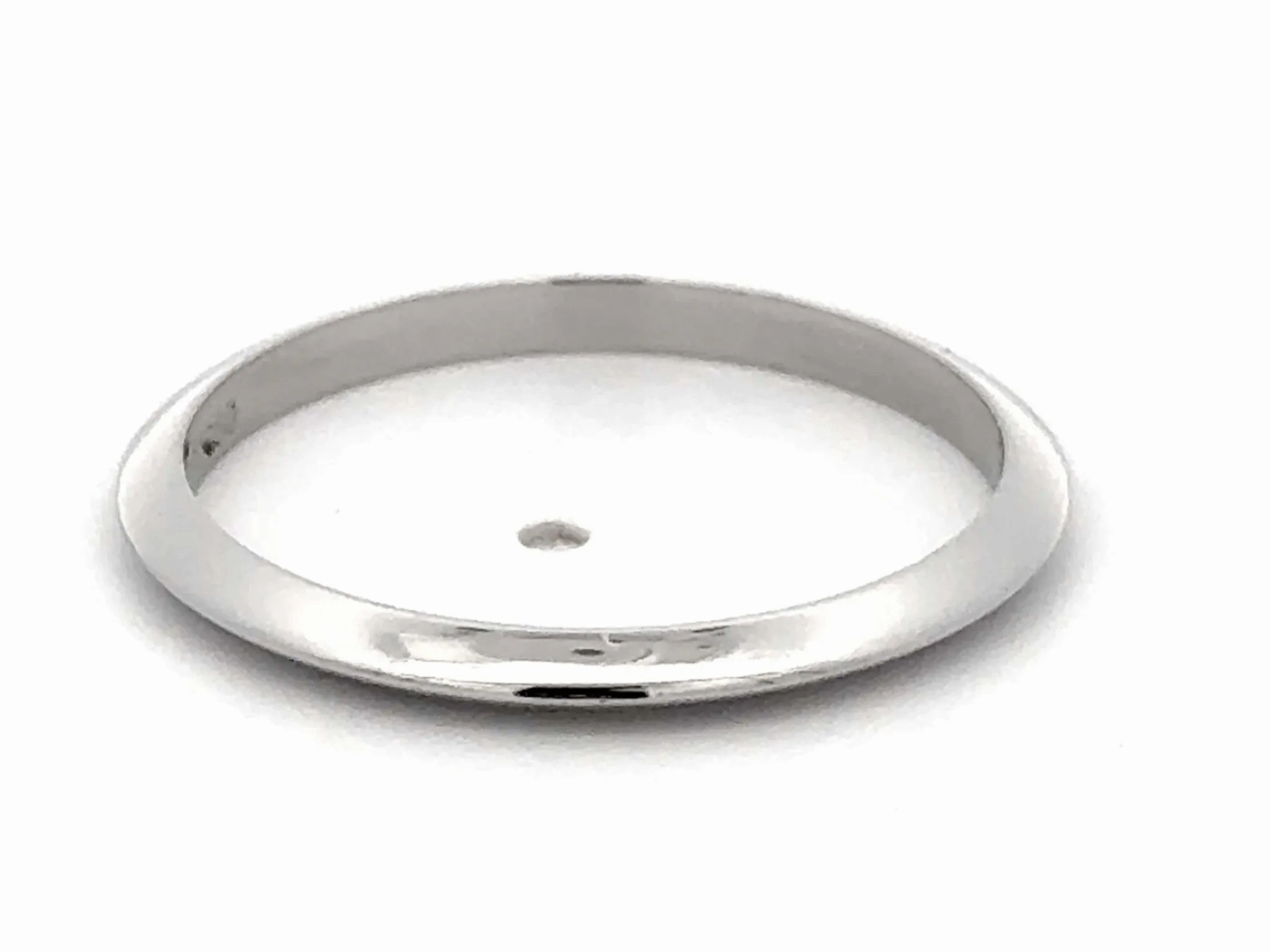 Tiffany &amp; Co. Knife Edge Platinum Wedding Band Ring, 2 mm, size 8