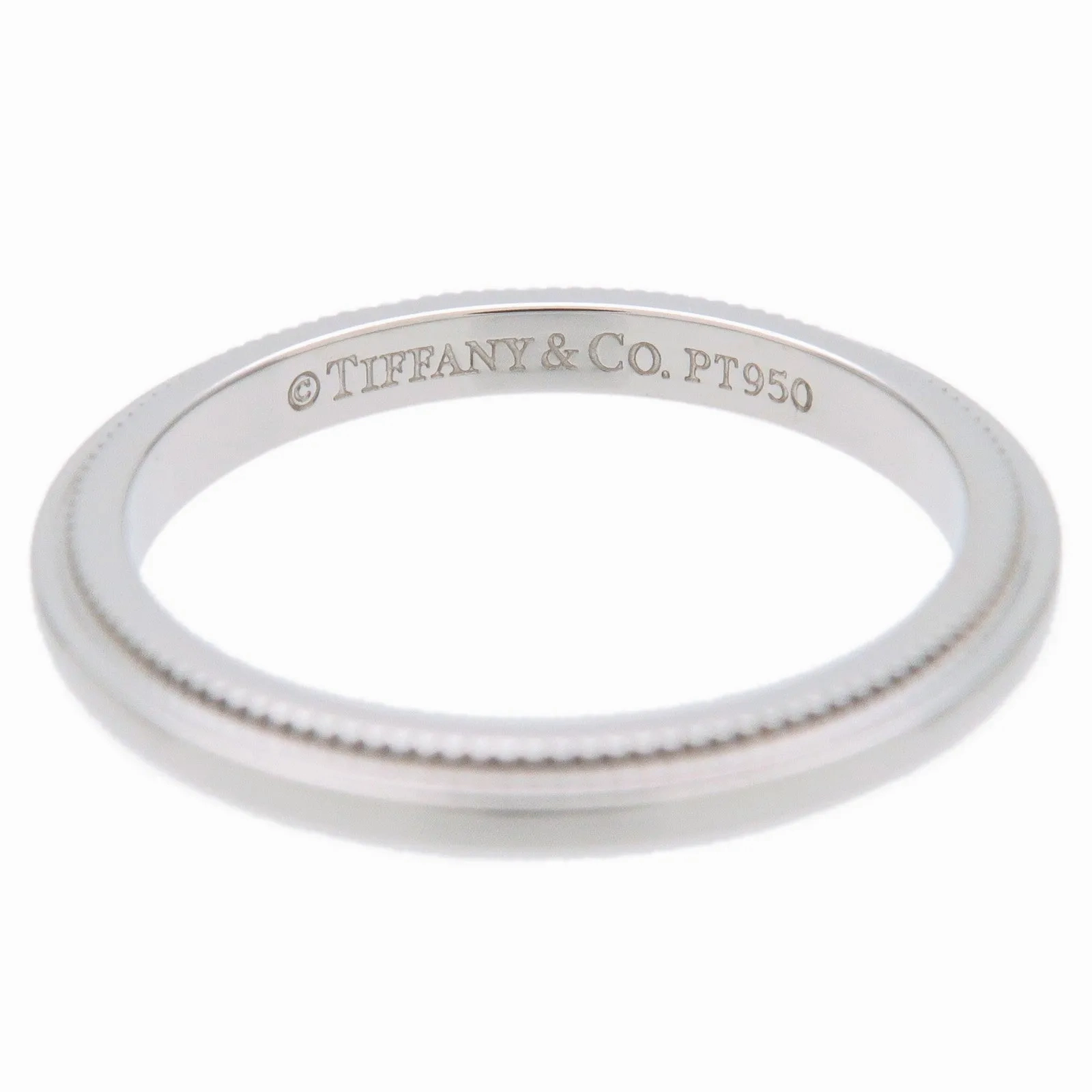 Tiffany&amp;Co. Milgrain Band Ring PT950 Platinum US3.5 EU45
