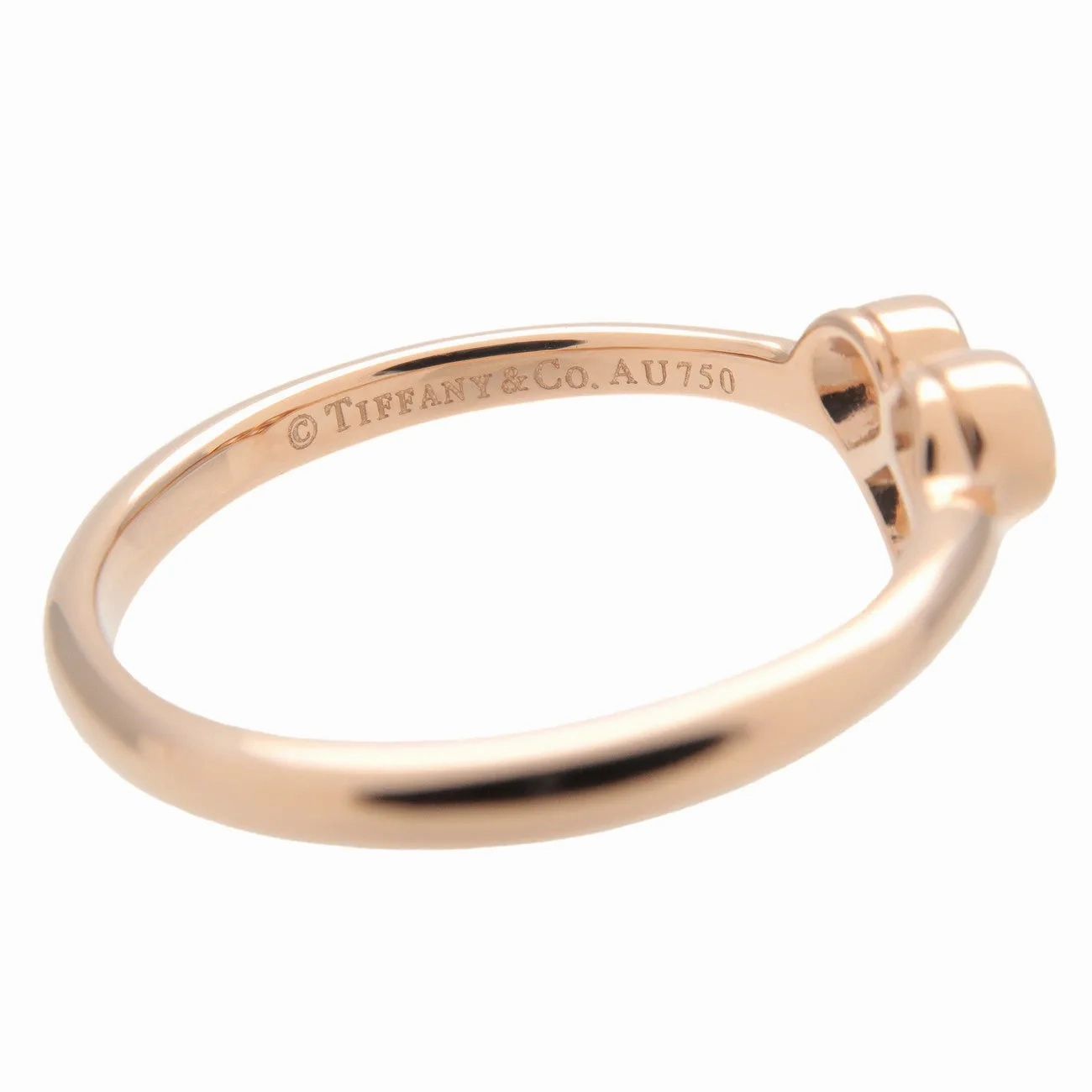 Tiffany&amp;Co. Sentimental Heart 3P Diamond Ring K18 Rose Gold US6