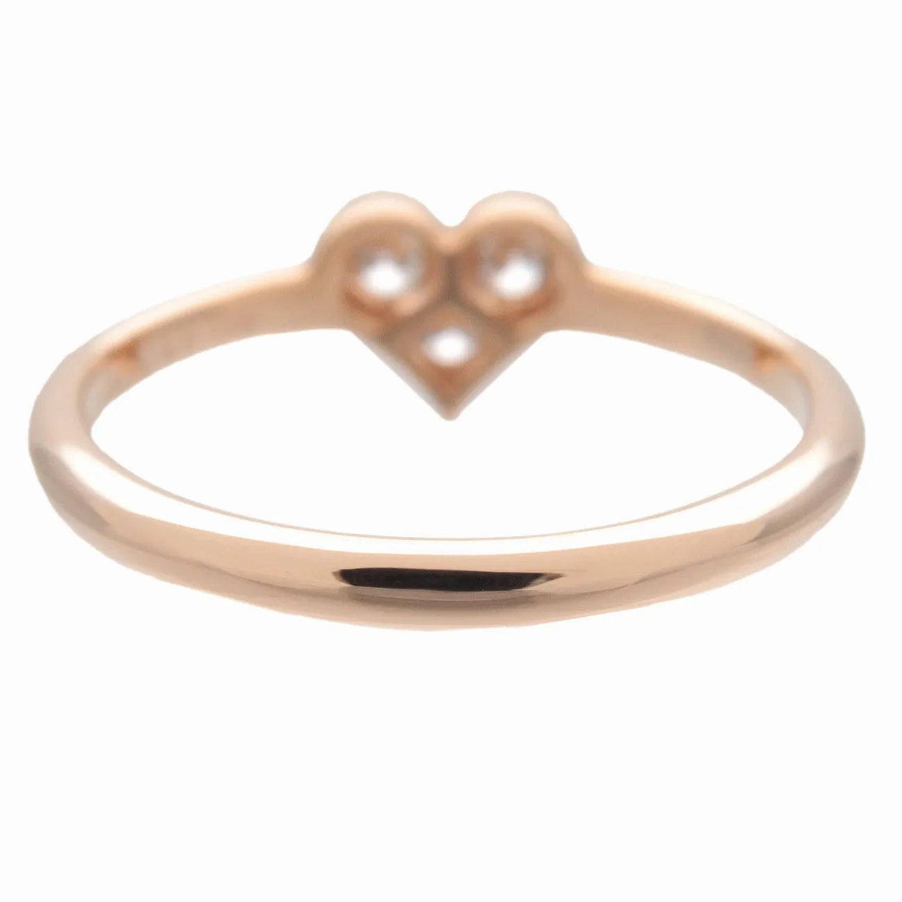 Tiffany&amp;Co. Sentimental Heart 3P Diamond Ring K18 Rose Gold US6