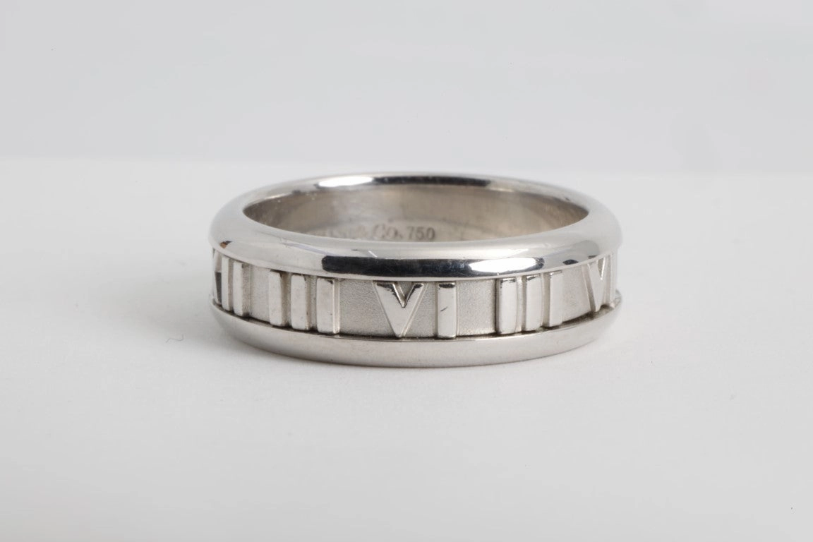 Tiffany & Co. 18k White Gold Atlas Wedding Band Size 9 (11.80g.)