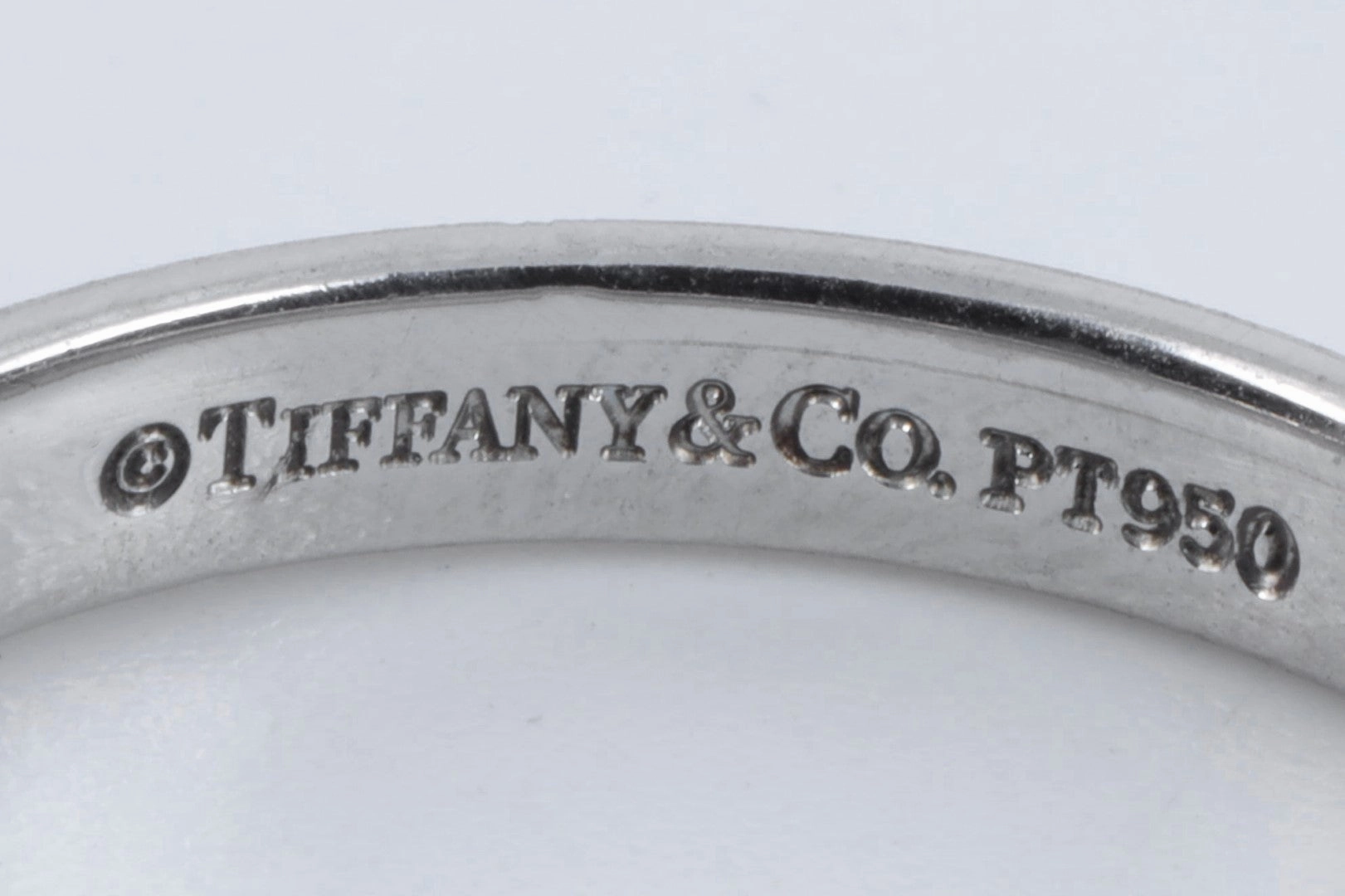 Tiffany & Co. 950 Platinum Brushed Forever Band Size 9 (5.17g.)
