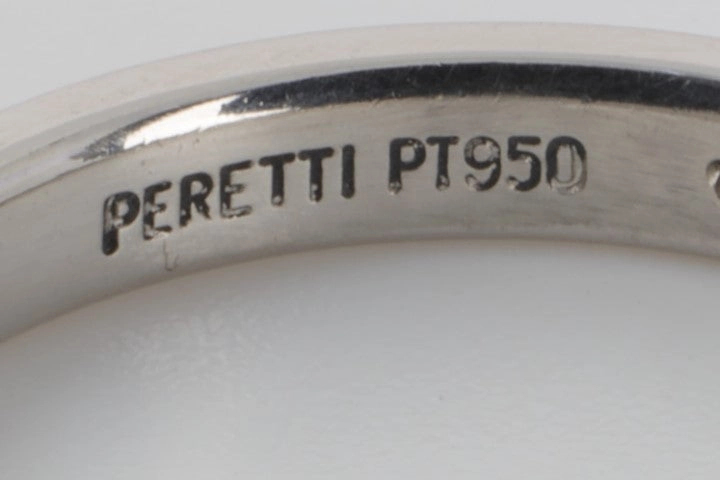 Tiffany & Co. 950 Platinum Diamond Elsa Peretti Band Ring Size 7.5 (6.00g.)