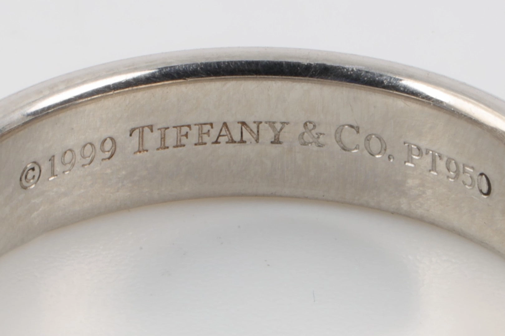 Tiffany & Co. 950 Platinum Forever Ring Band Size 6.75 (8.84g.)