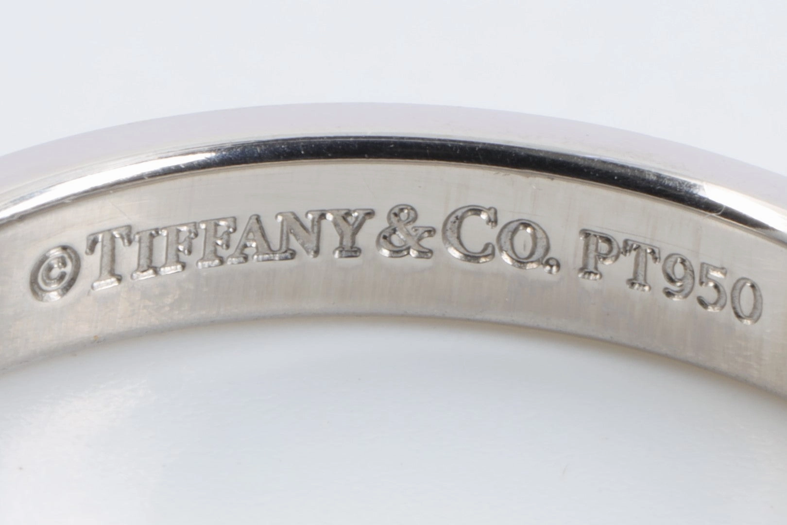 Tiffany & Co. 950 Platinum Squared Wedding Band Size 13 (9.53g.)
