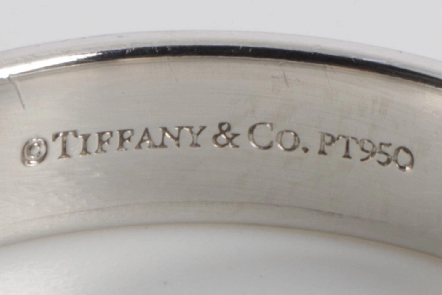 Tiffany & Co. 950 Platinum Tiffany Forever Wedding Band Size 8.25 (8.30g.)
