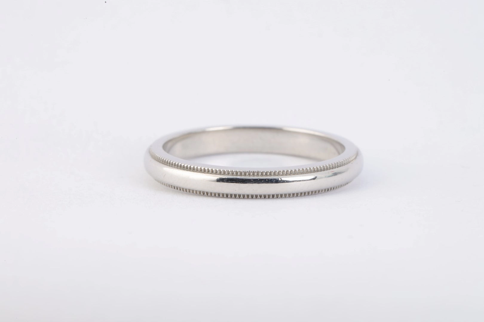 Tiffany & Co. 950 Platinum Tiffany Together Milgrain Band Size 7.5 (5.60g.)