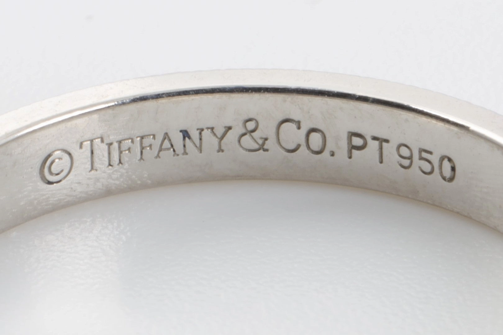 Tiffany & Co. 950 Platinum Tiffany Together Milgrain Band Size 7.5 (5.60g.)
