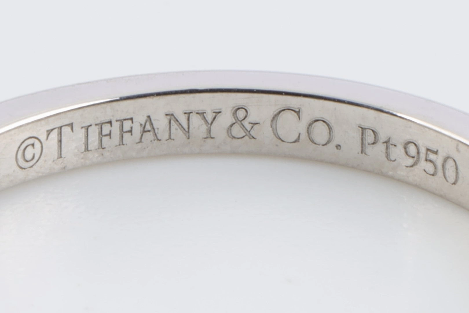 Tiffany & Co. Platinum Diamond Half Eternity Wedding Band Size 5.5 (2.91g.)