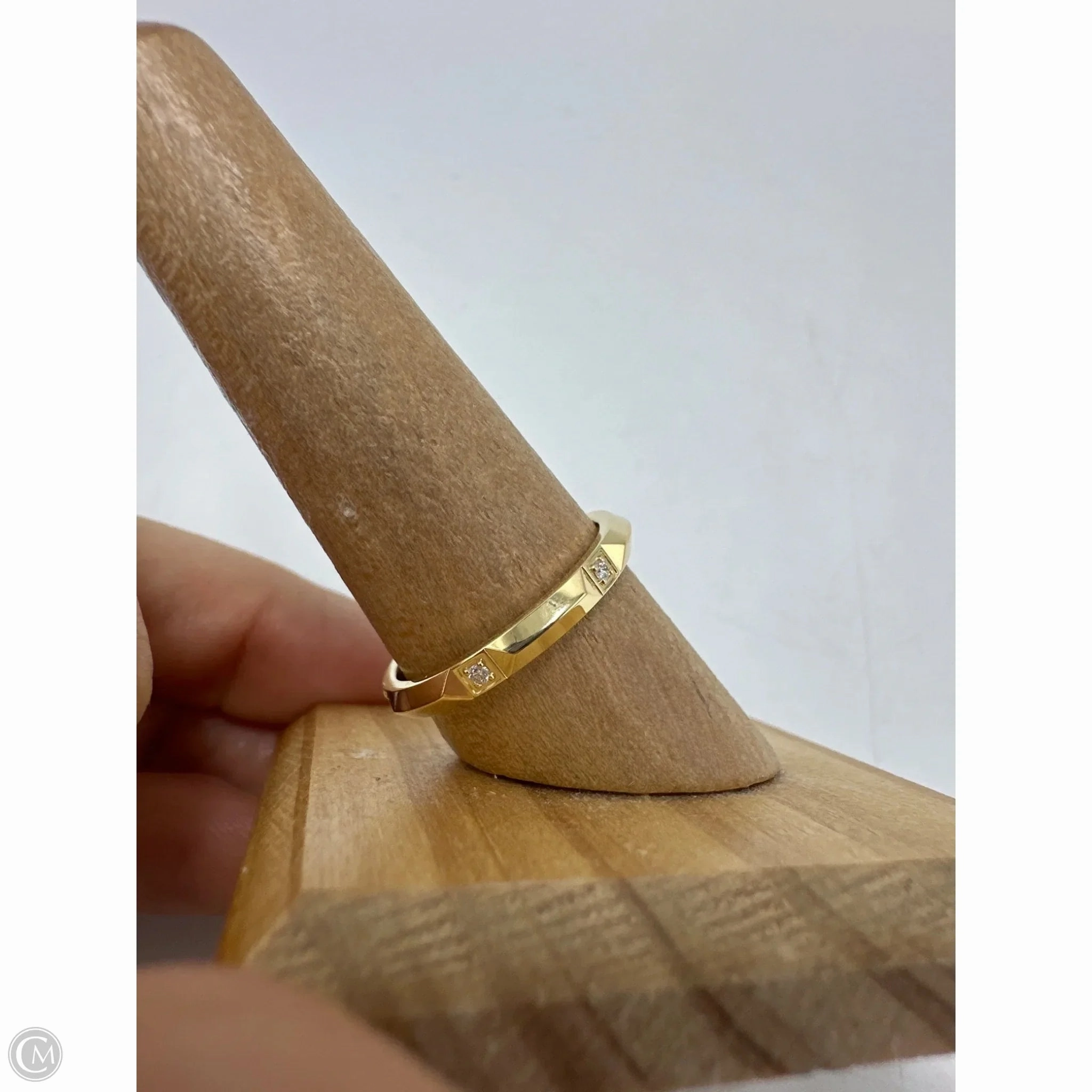 Tiffany And Company 18K True Band Luxury Designer Ring w/ Diamonds, Size: 8.5