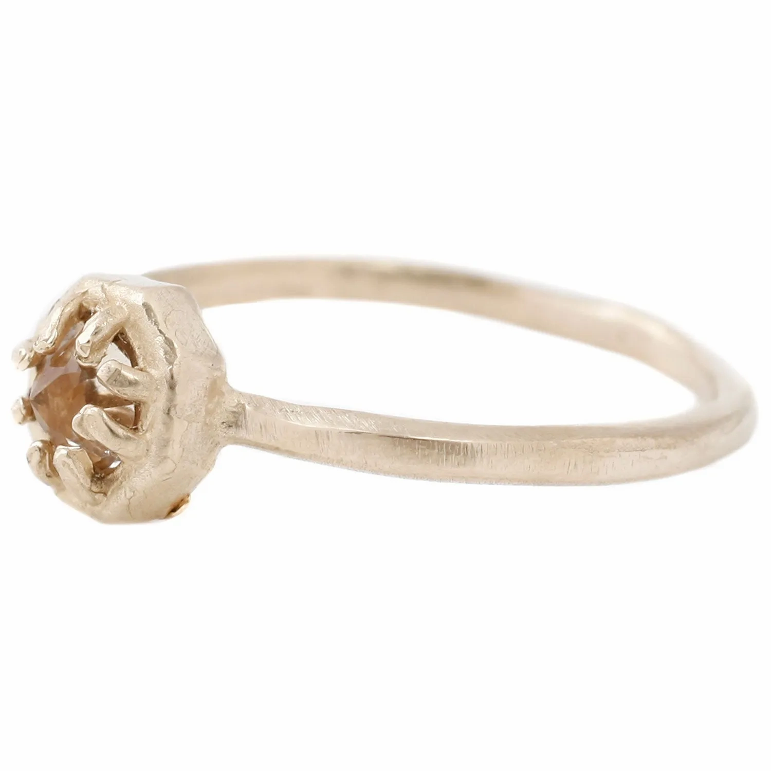 Tiny Champagne Quartz Ring