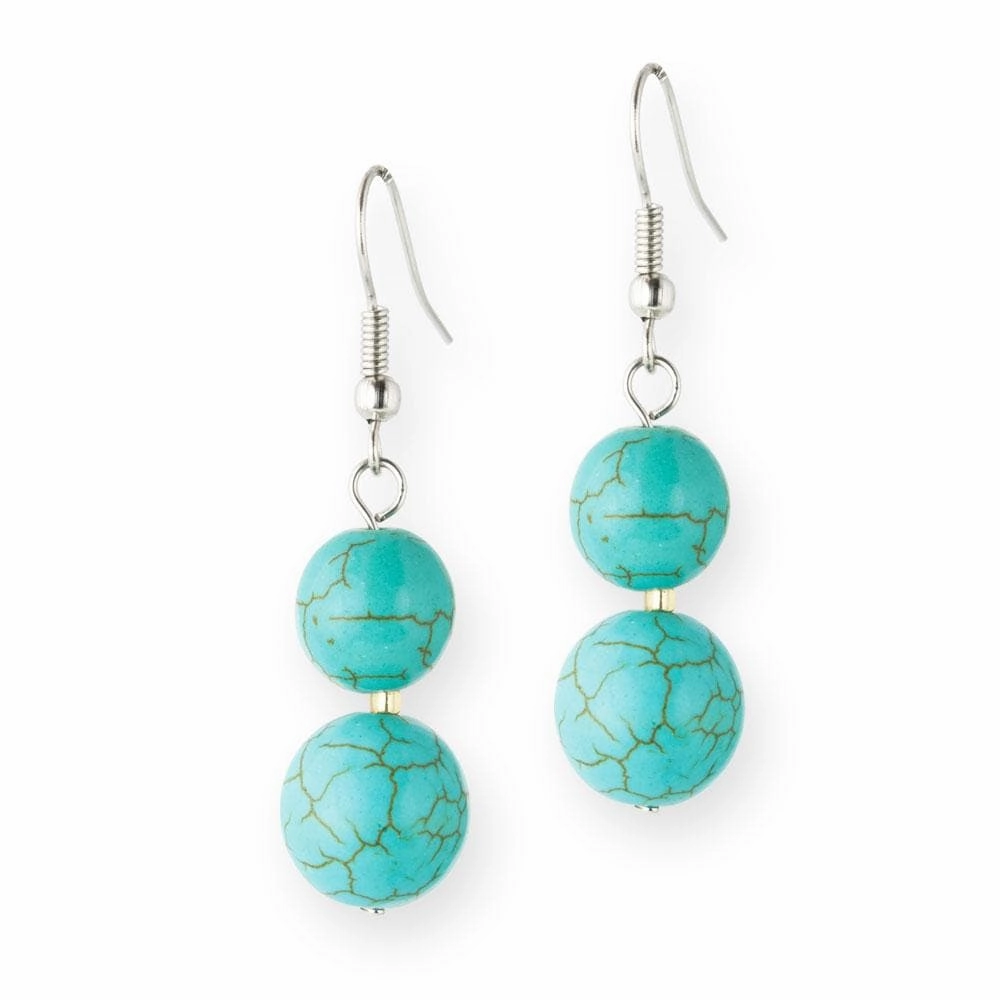 Turquoise and Tiger's Eye Earrings
