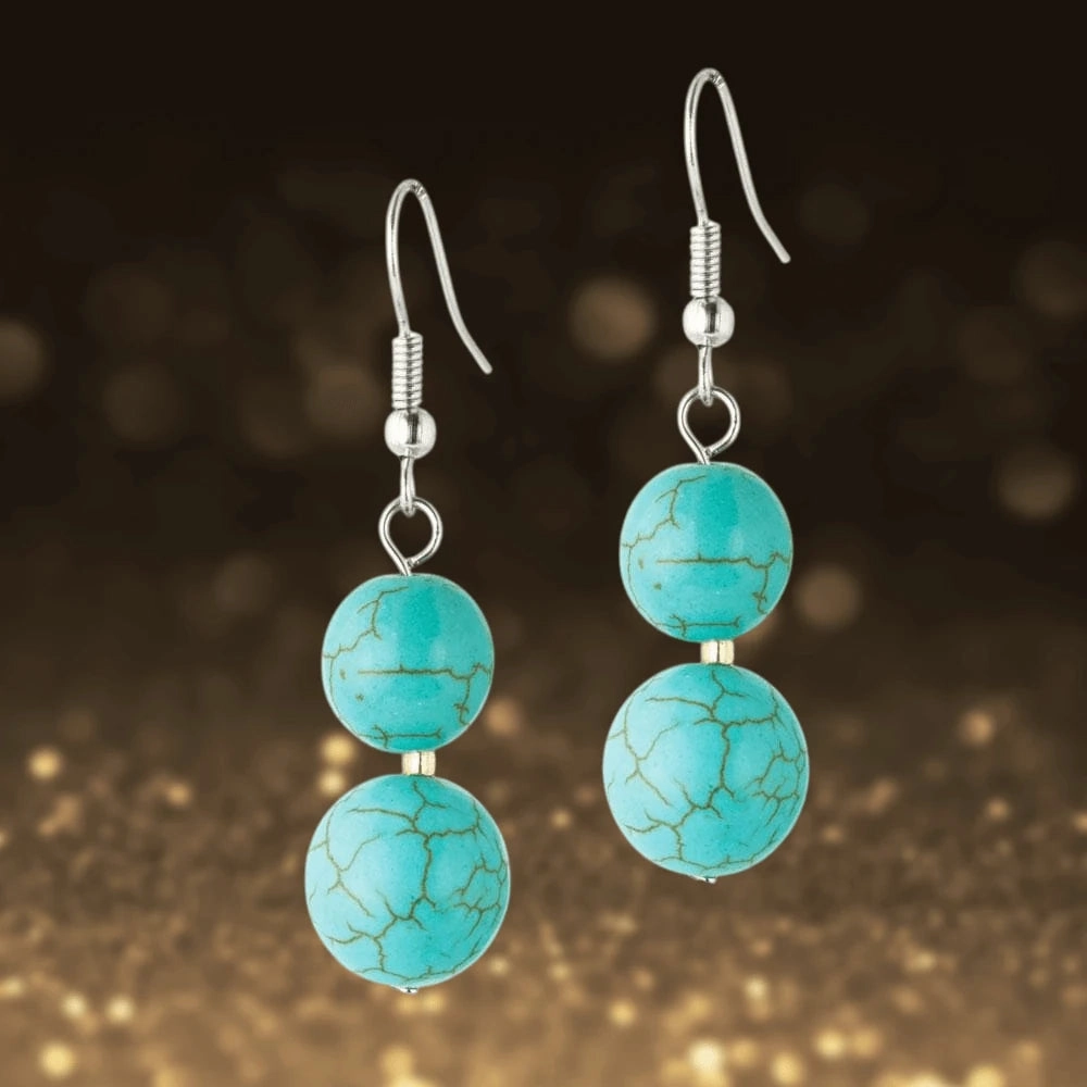 Turquoise and Tiger's Eye Earrings
