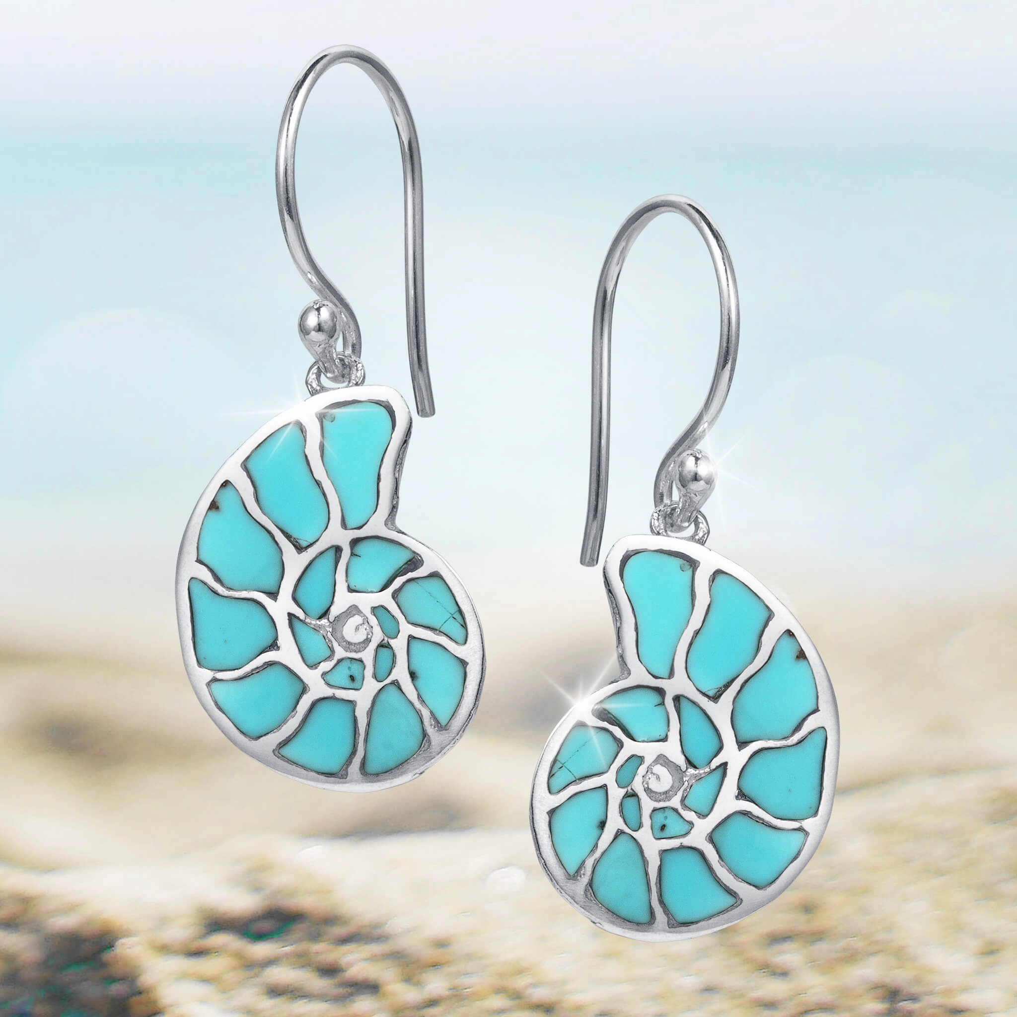 Turquoise Seascape Earrings