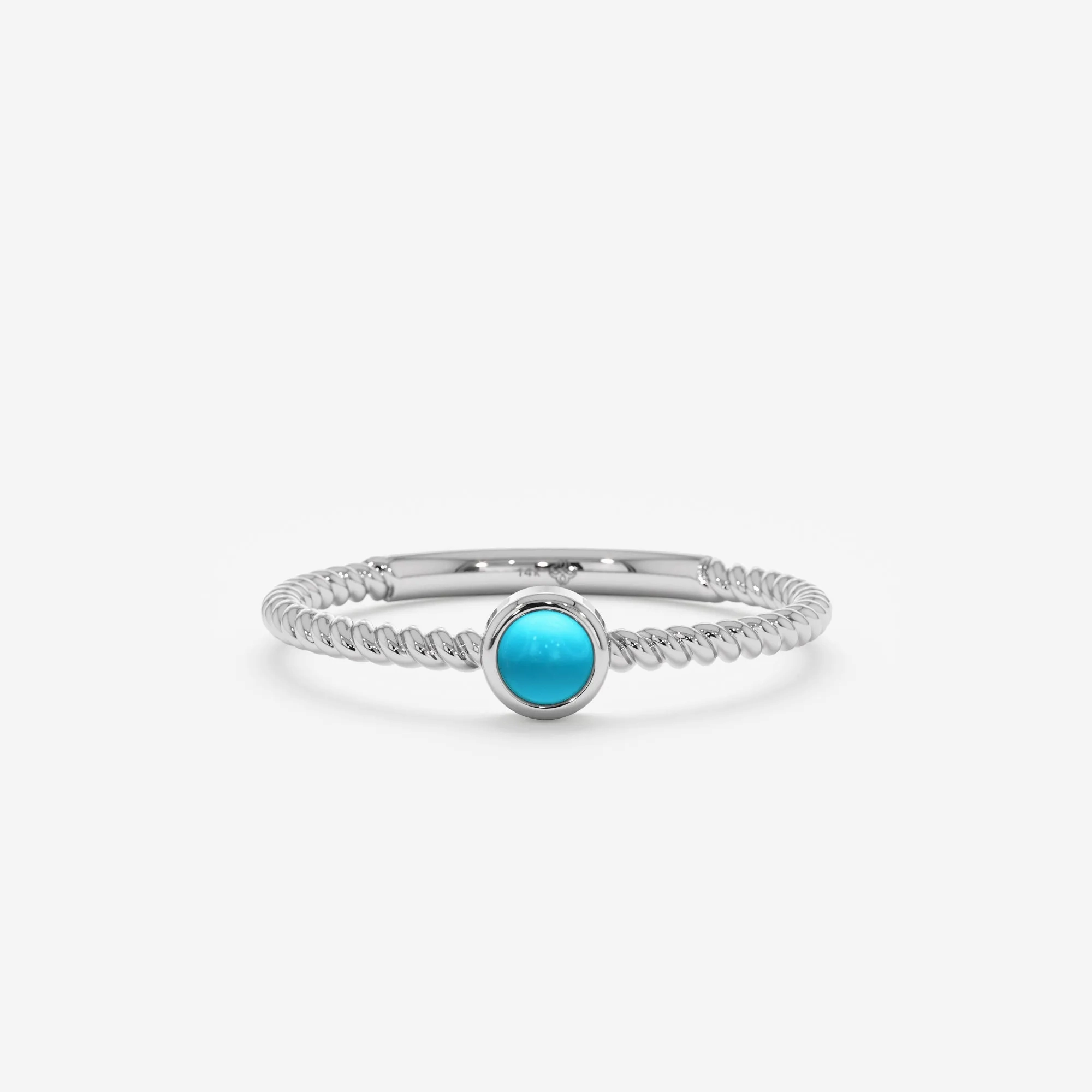 Twisted Band Turquoise Ring, Winona